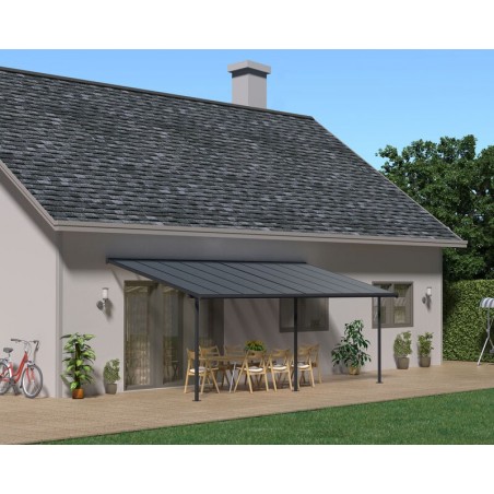 Canopia Capri Patio Cover in Aluminium 3x6.2 m Grey