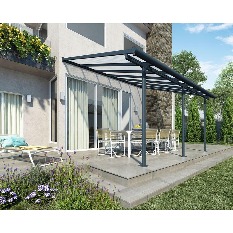 Canopia Sierra Terrassenüberdachung aus Aluminium 3x4.3 m Grau Canopia Sierra Terrassenüberdachung aus Aluminium 3x4.3 m Grau