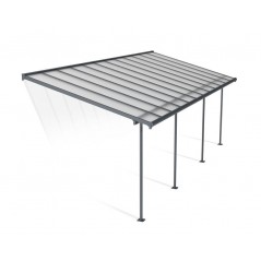 Canopia Sierra Terrassenüberdachung aus Aluminium 3x7.4 m Grau