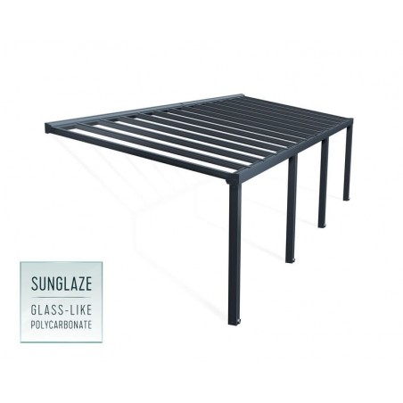 Canopia Stockholm Terrassenüberdachung aus Aluminium 3.4x9.5 m