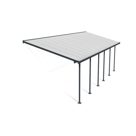 Canopia Feria Terrassenüberdachung aus Aluminium 3x8.5 m Grau