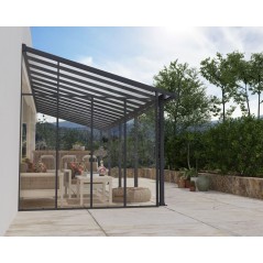 Canopia 3 m Seitenwand für Terrassenüberdachung Grau