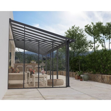 Canopia 3 m Seitenwand für Terrassenüberdachung Grau