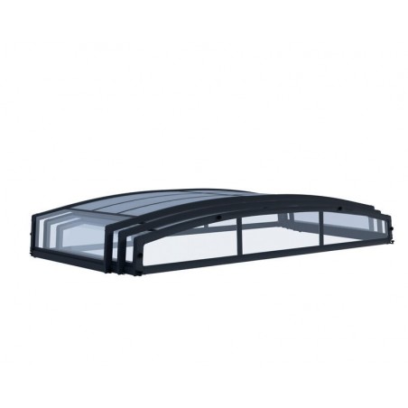 Canopia Mallorca Teleskopabdeckung aus Polycarbonat und Aluminium für Schwimmbad 6 x 4 m