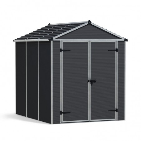 Canopia Rubicon Besonders robustes Gerätehaus aus Polycarbonat 229x185x217 cm Dunkelgrau