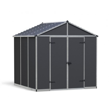 Canopia Rubicon Besonders robustes Gerätehaus aus Polycarbonat 229x237x235 cm Dunkelgrau