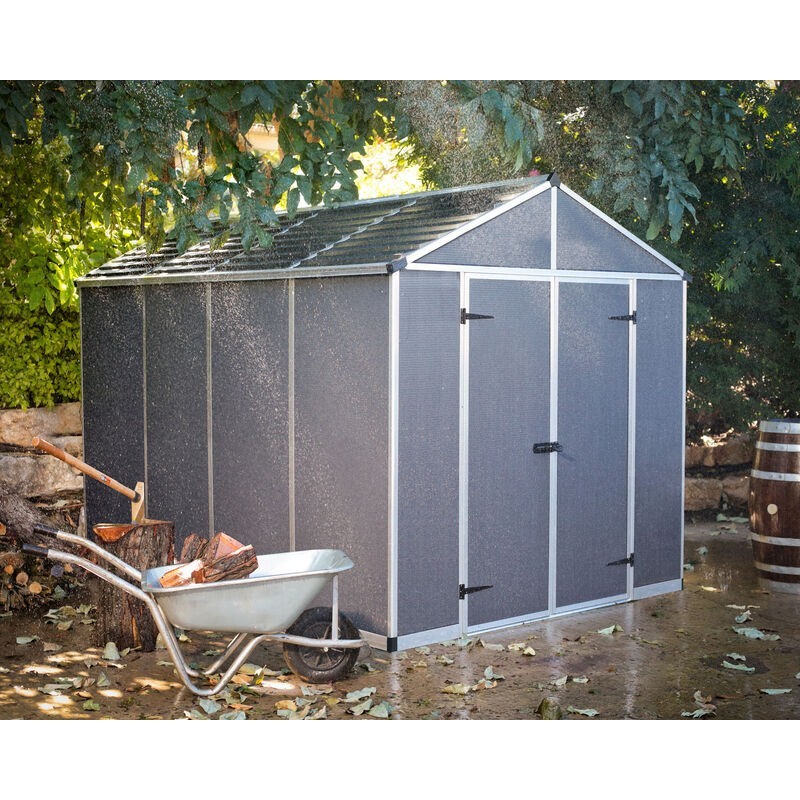 Canopia Rubicon Besonders robustes Gerätehaus aus Polycarbonat 303x237x235 cm Dunkelgrau Canopia Rubicon Besonders robustes Gerätehaus aus Polycarbonat 303x237x235 cm Dunkelgrau