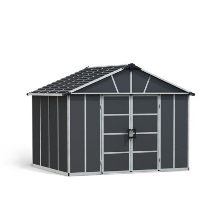 Canopia Yukon Gartenhaus aus Polycarbonat, 271 x 332 x 252 cm, Grau