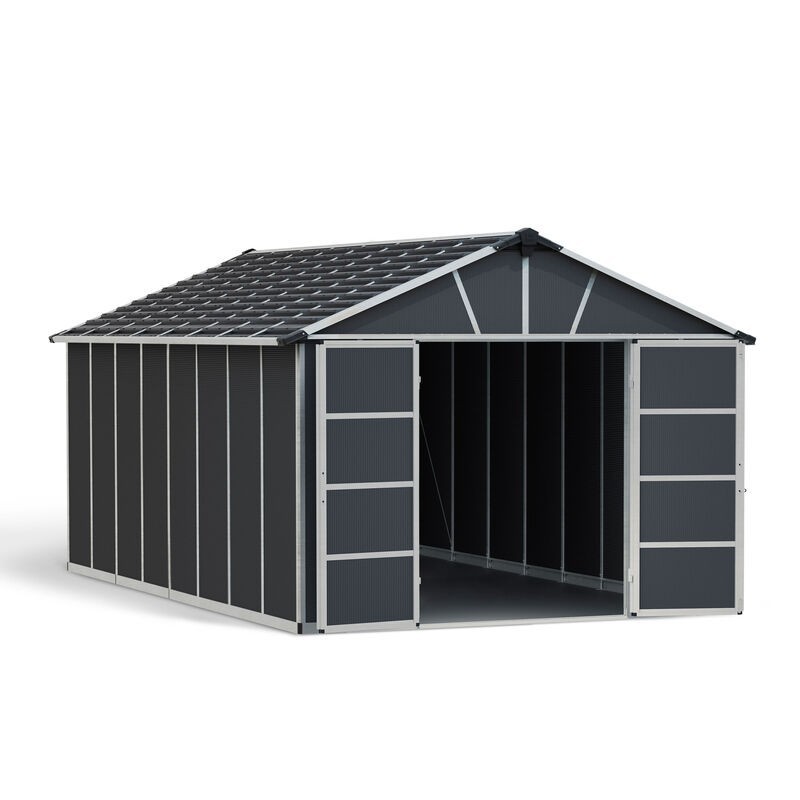 Canopia Yukon Gerätehaus aus Polycarbonat 519x332x252 cm Grau mit Boden inklusive Canopia Yukon Gerätehaus aus Polycarbonat 519x332x252 cm Grau mit Boden inklusive