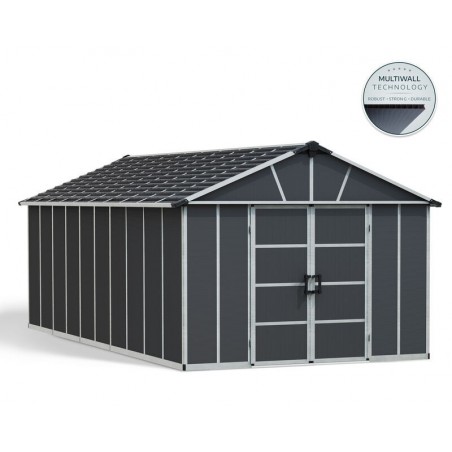 Canopia Yukon Gerätehaus aus Polycarbonat 643x332x252 cm Grau