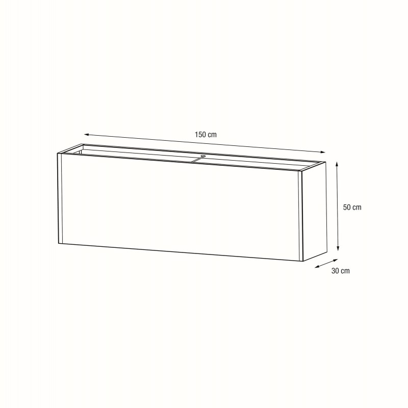 Herstera Pflanzkübel PLANTER 30 aus Metall Anthrazit 150x30x50 cm