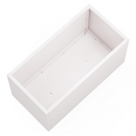 Herstera PLANTER 50 Pflanzgefäß aus weißem Metall, 100 x 50 x 50 cm