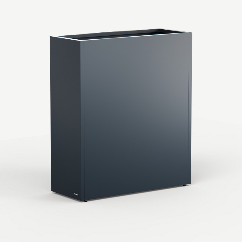 Hoher Herstera Pflanzkübel PLANTER DIVIDER 40 aus Metall Anthrazit 100x40x115 cm