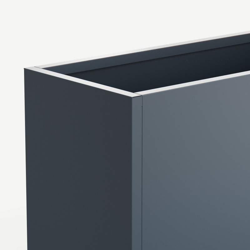 Hoher Herstera Pflanzkübel PLANTER DIVIDER 40 aus Metall Anthrazit 100x40x115 cm
