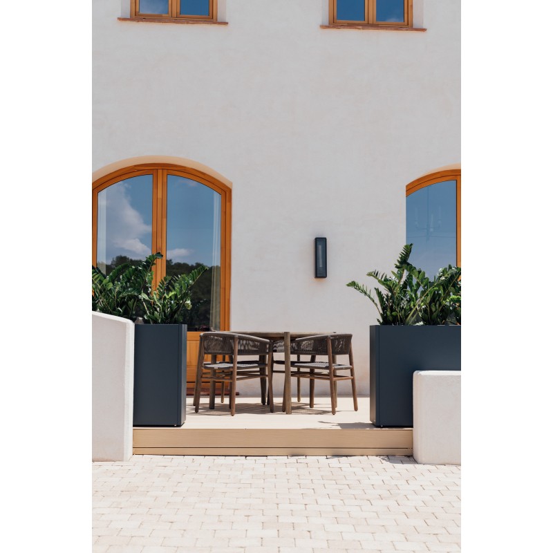 Hoher Herstera Pflanzkübel PLANTER DIVIDER 25 aus Metall Anthrazit 100x25x80 cm