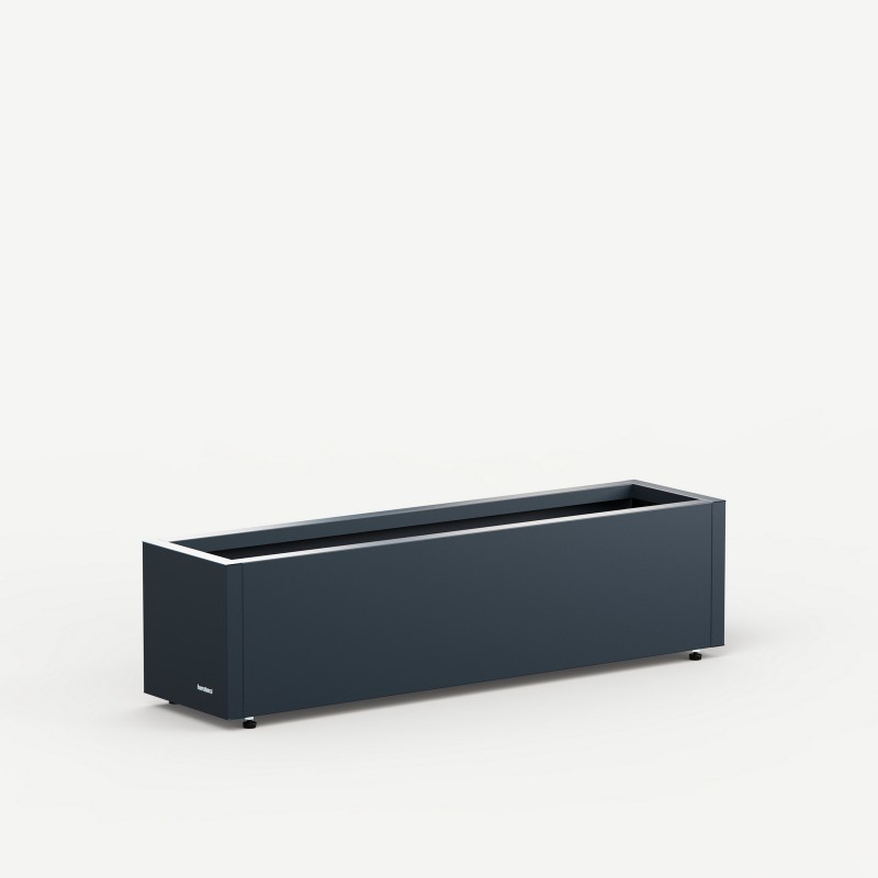 Herstera Pflanzkübel PLANTER BALCONY aus Metall Anthrazit 100x25x25 cm