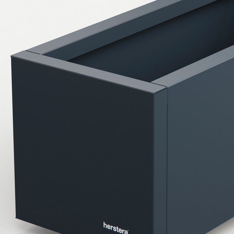 Herstera PLANTER BALCONY Metall-Pflanzgefäß Anthrazit 100x25x25 cm