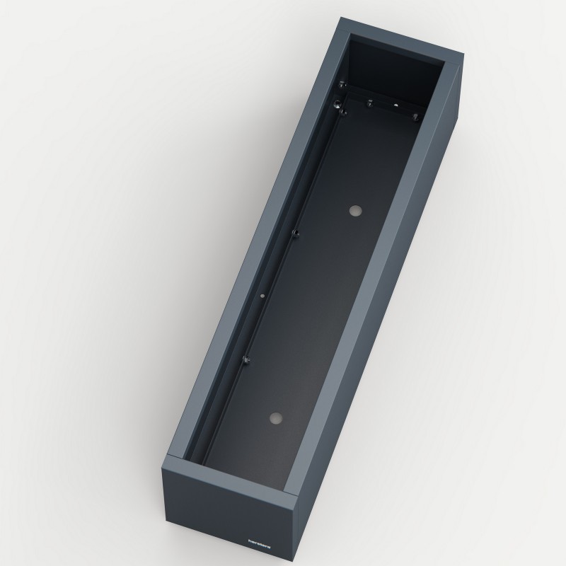 Herstera Pflanzkübel PLANTER BALCONY aus Metall Anthrazit 100x25x25 cm