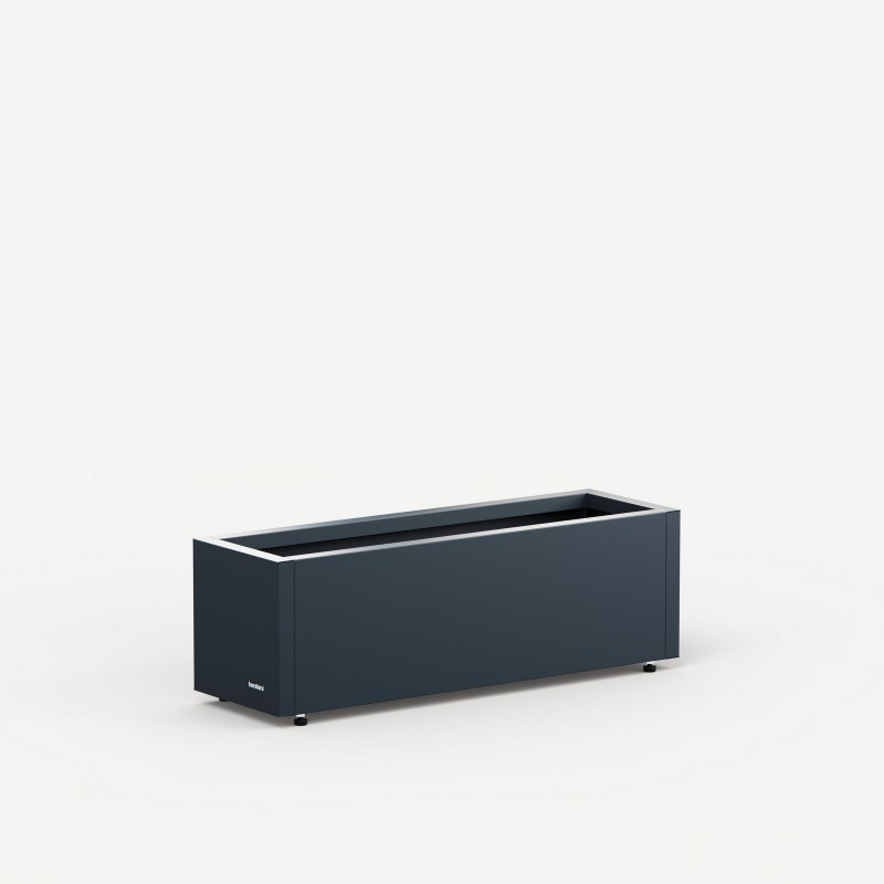 Herstera Pflanzkübel PLANTER BALCONY aus Metall Anthrazit 80x25x25 cm