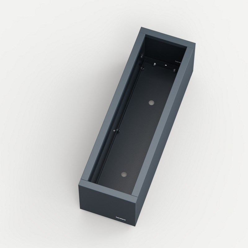 Herstera Pflanzkübel PLANTER BALCONY aus Metall Anthrazit 80x25x25 cm