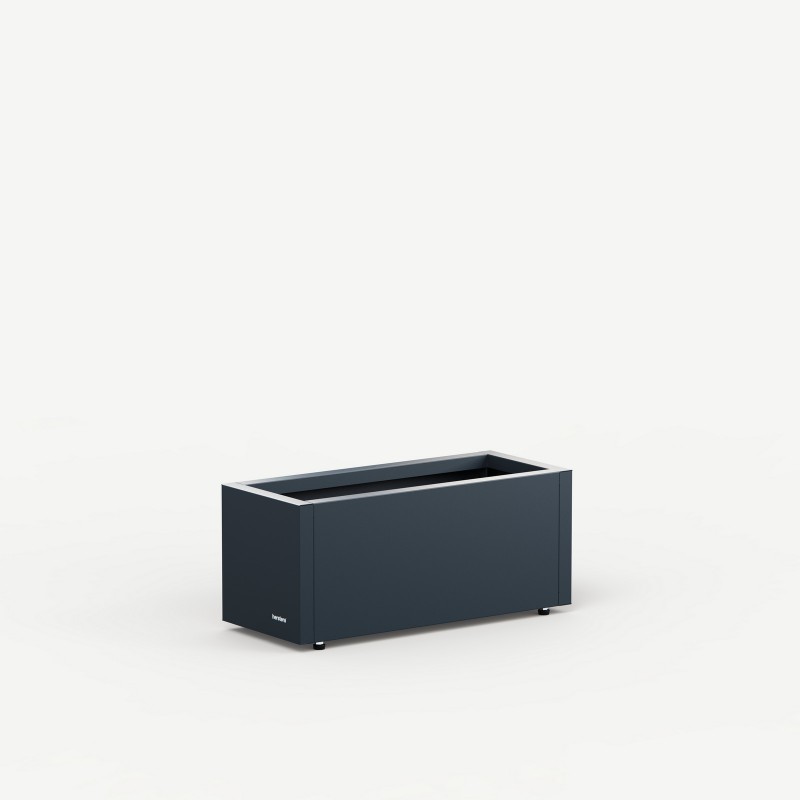 Herstera Pflanzkübel PLANTER BALCONY aus Metall Anthrazit 60x25x25 cm