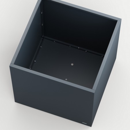 Herstera Pflanzkübel PLANTER CUBE 80 aus Metall Anthrazit 80x80x80 cm