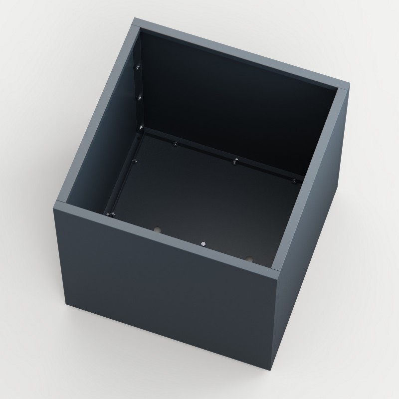Herstera Pflanzkübel PLANTER CUBE 70 aus Metall Anthrazit 70x70x70 cm