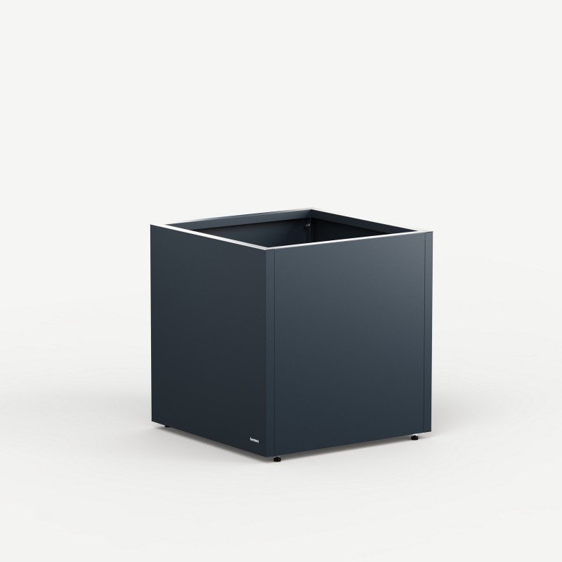 Herstera PLANTER CUBE 60 Würfel-Metall-Pflanzgefäß Anthrazit 60x60x60 cm