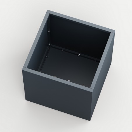 Herstera Pflanzkübel PLANTER CUBE 60 aus Metall Anthrazit 60x60x60 cm