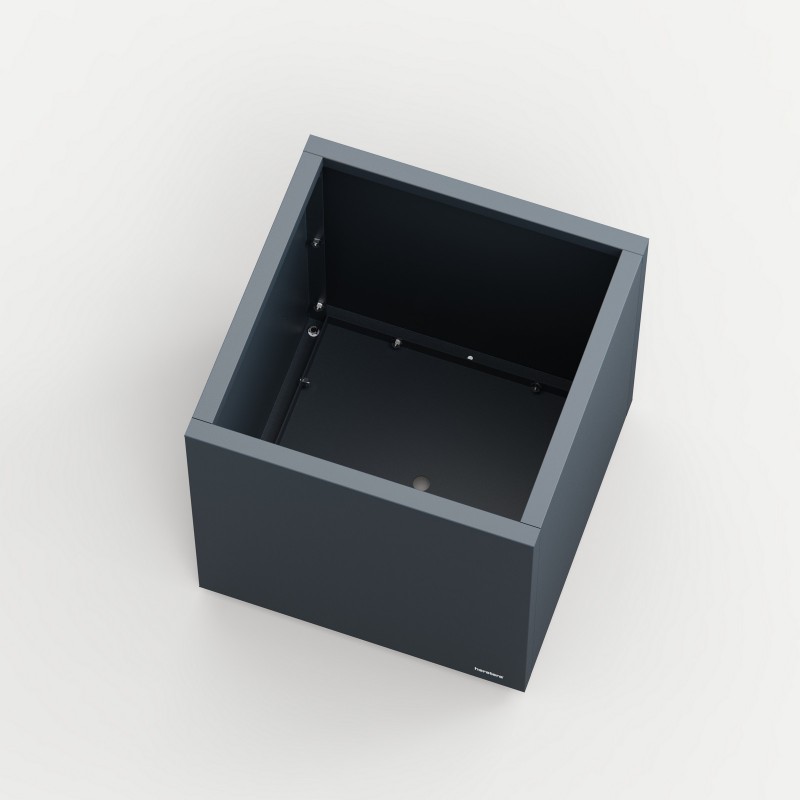 Herstera Pflanzkübel PLANTER CUBE 50 aus Metall Anthrazit 50x50x50 cm