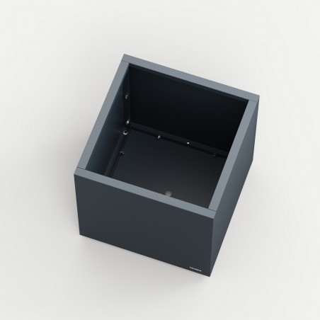 Herstera Pflanzkübel PLANTER CUBE 50 aus Metall Anthrazit 50x50x50 cm