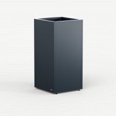 Hoher Herstera Pflanzkübel PLANTER COLUMN aus Metall Anthrazit 50x50x100 cm