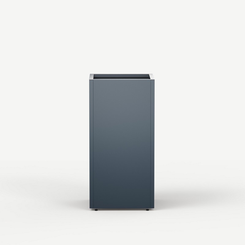 Hoher Herstera Pflanzkübel PLANTER COLUMN aus Metall Anthrazit 50x50x100 cm