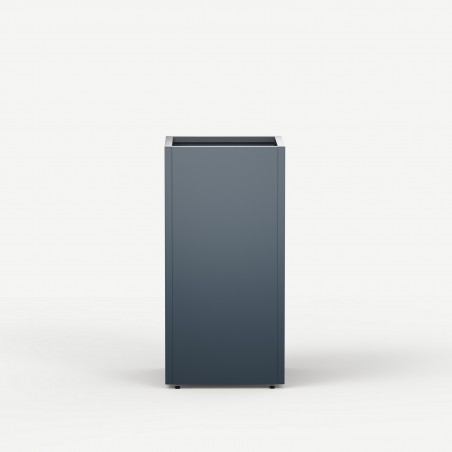 Hoher Herstera Pflanzkübel PLANTER COLUMN aus Metall Anthrazit 50x50x100 cm