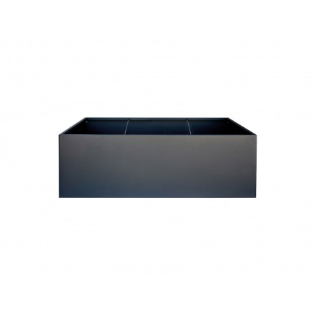 Niedriger Herstera Pflanzkübel PLANTER EDGE aus Metall Anthrazit 150x100x50 cm