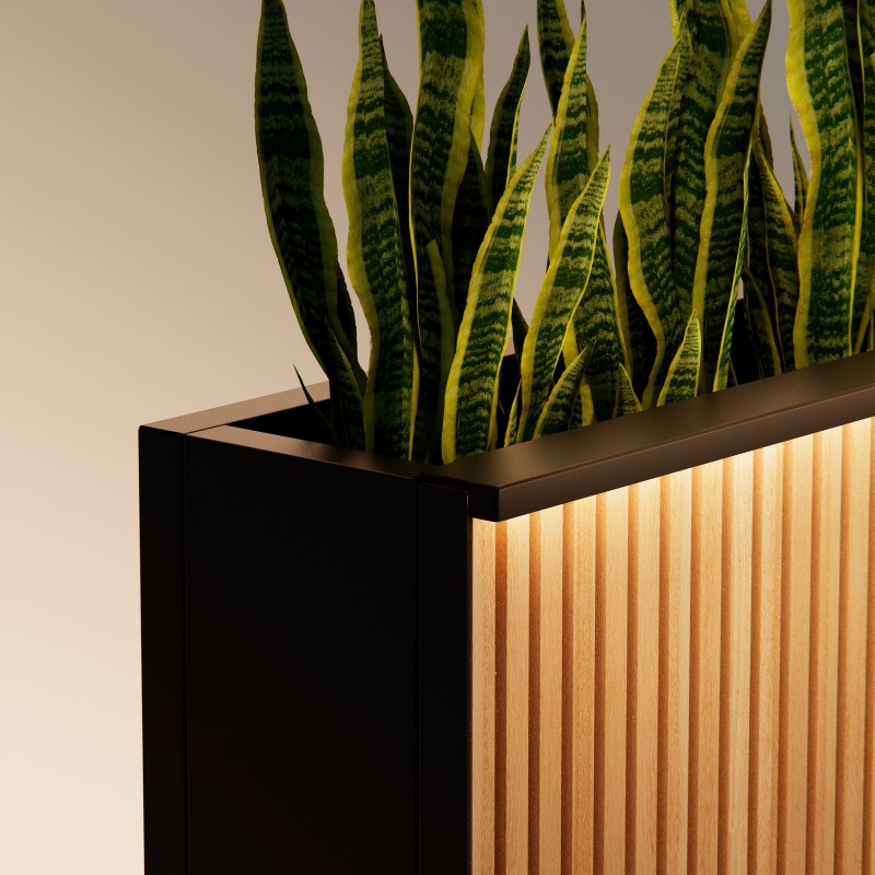 Magnetische Halterung Herstera für Leuchten Anthrazit für Pflanzkübel DECO 120x7x3 cm