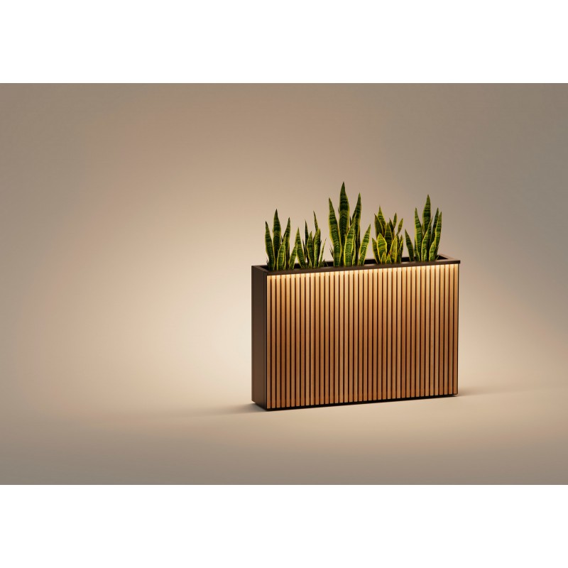 Magnetische Halterung Herstera für Leuchten Anthrazit für Pflanzkübel DECO 120x7x3 cm