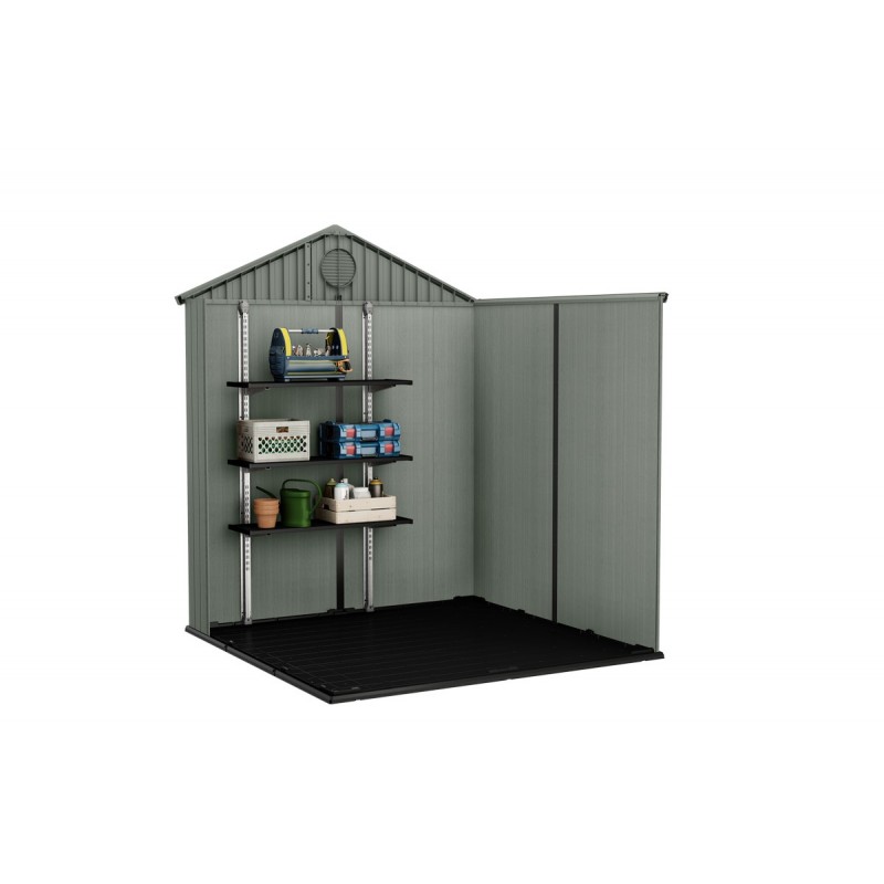 Keter Resin Garden Shed DARWIN 6x6 Green with Front Windows Keter Resin Garden Shed DARWIN 6x6 Green with Front Windows