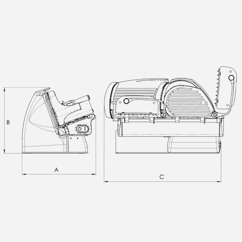 Berkel Aufschnittmaschine Home Line 250 Plus Farbe Mattrot