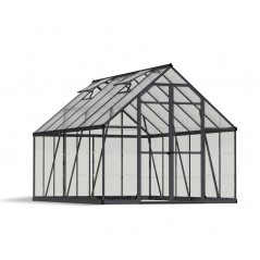 Canopia Balance Hybrid-Gartengewächshaus aus Polycarbonat 367x244x229 cm Grau