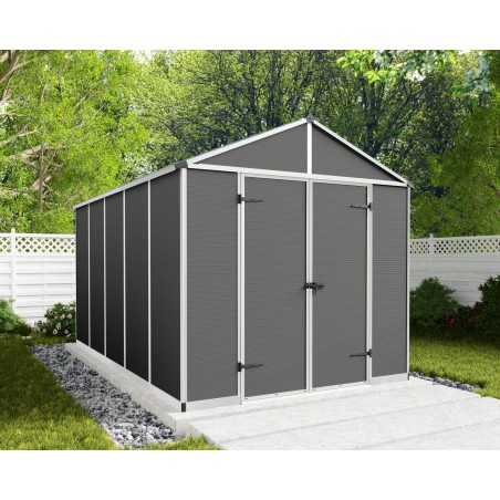 Canopia Rubicon Besonders robustes Gerätehaus aus Polycarbonat 377x237x235 cm Dunkelgrau