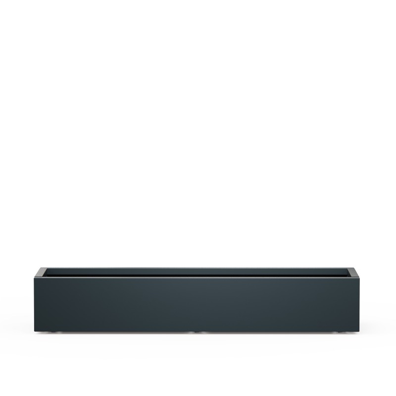 Herstera Pflanzkübel PLANTER XIC 150 niedrig aus Metall Anthrazit 150x40x25 cm