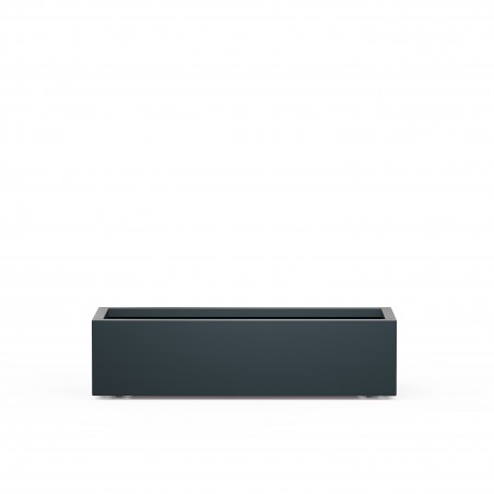 Herstera Pflanzkübel PLANTER XIC 100 niedrig aus Metall Anthrazit 100x40x25 cm