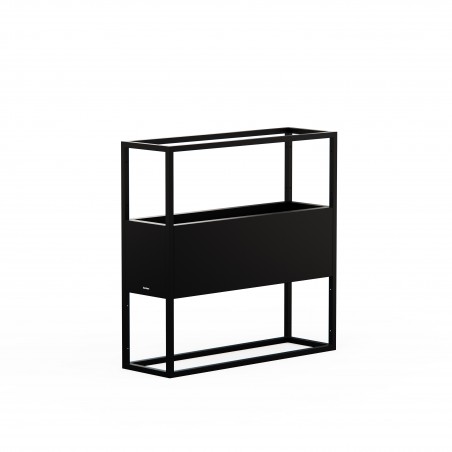 Herstera Pflanzkübel PLANTER HUB aus Metall Schwarz 80x25x78 cm