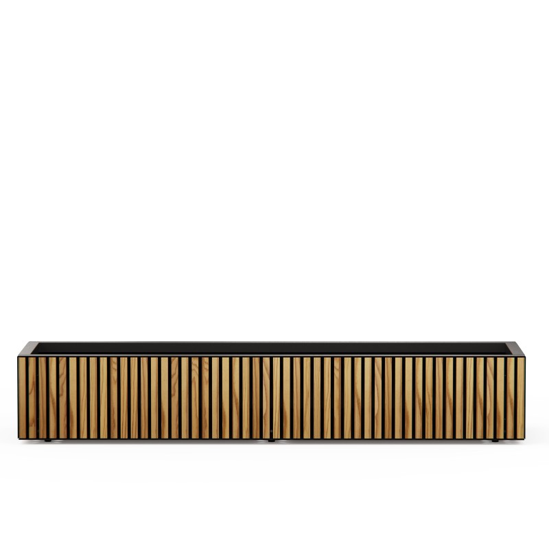 Herstera Pflanzkübel PLANTER XIC 150 WOOD niedrig aus Metall Anthrazit 150x40x25 cm