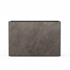 Hoher Herstera Pflanzkübel DECO PLANTER DIVIDER 40 aus Metall Schwarz Marmoroptik 120x40x80 cm