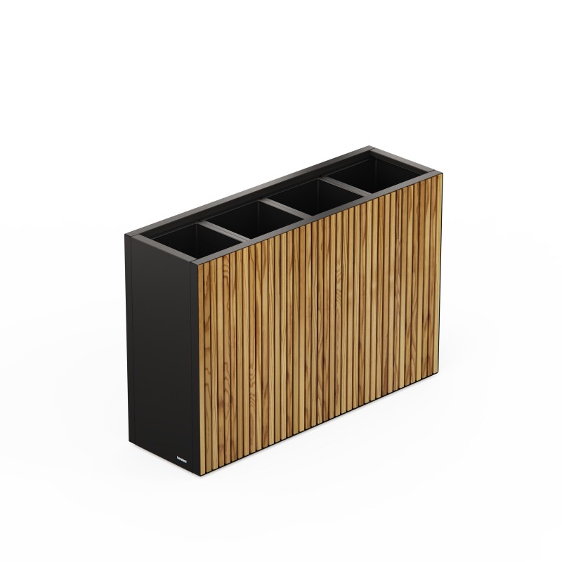 Automatisches Bewässerungssystem für Metallpflanzgefäß DECO DIVIDER 120x40x80 cm