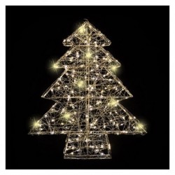 Albero Di Natale A Led Per Esterno.Albero Di Natale In Metallo Argento Illuminato Con Led Dadolo Com