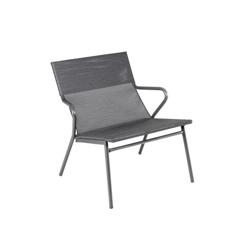 Gepolsterter niedriger Sessel VENCE LaFuma LFM5274 Obsidian/Titane Gepolsterter niedriger Sessel VENCE LaFuma LFM5274 Obsidian/Titane