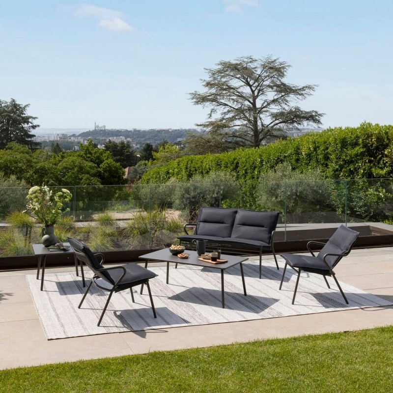 Gepolsterter niedriger Sessel VENCE LaFuma LFM5347 Dark Grey/Titane